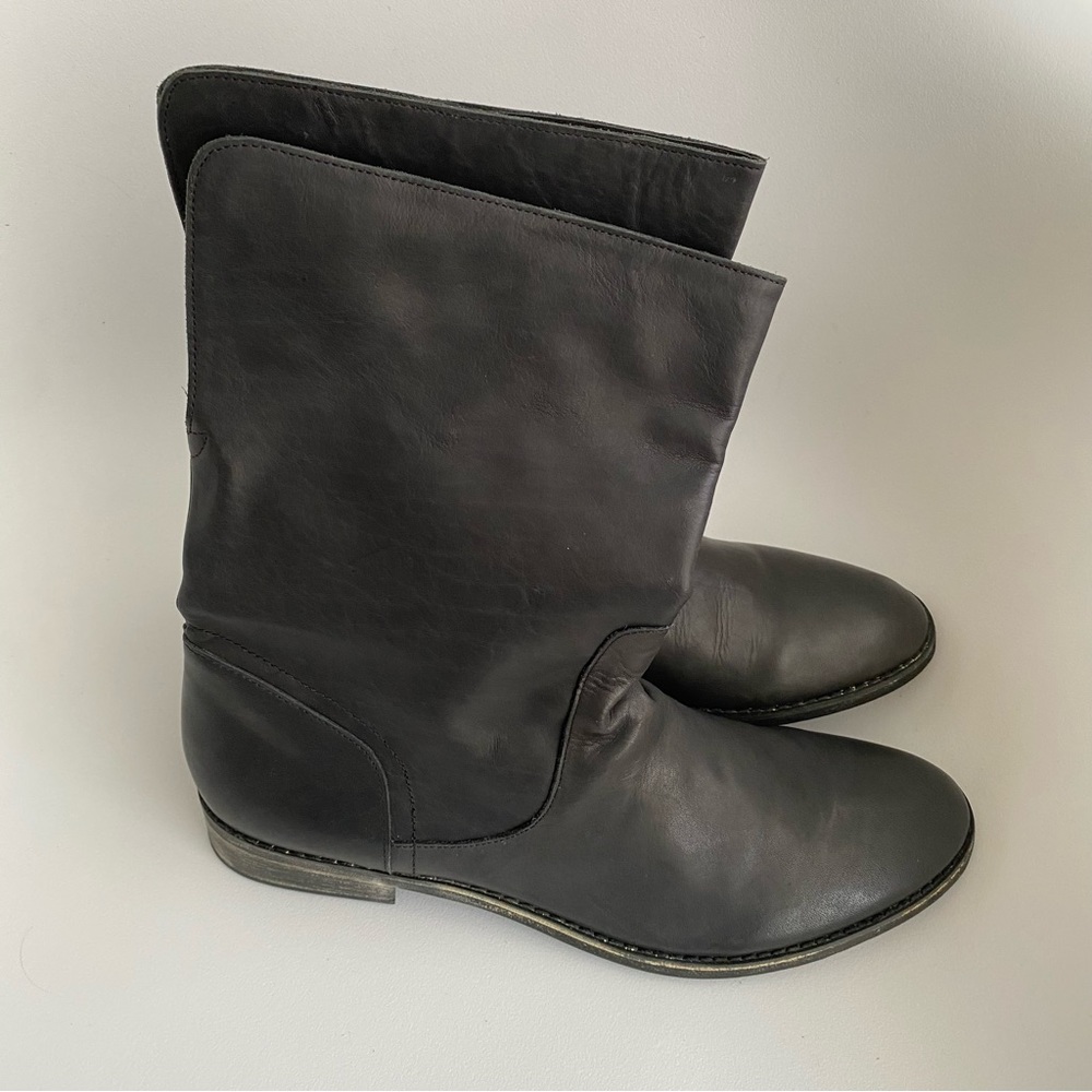 New HANDMADE Coal Genuine Leather Boots 9.5 fit 8.5 NYC Designer
